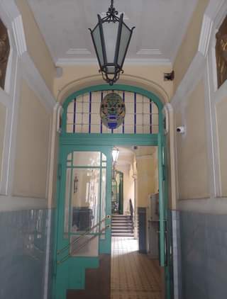 Lépcsőház folyosó a Dohány utcában.