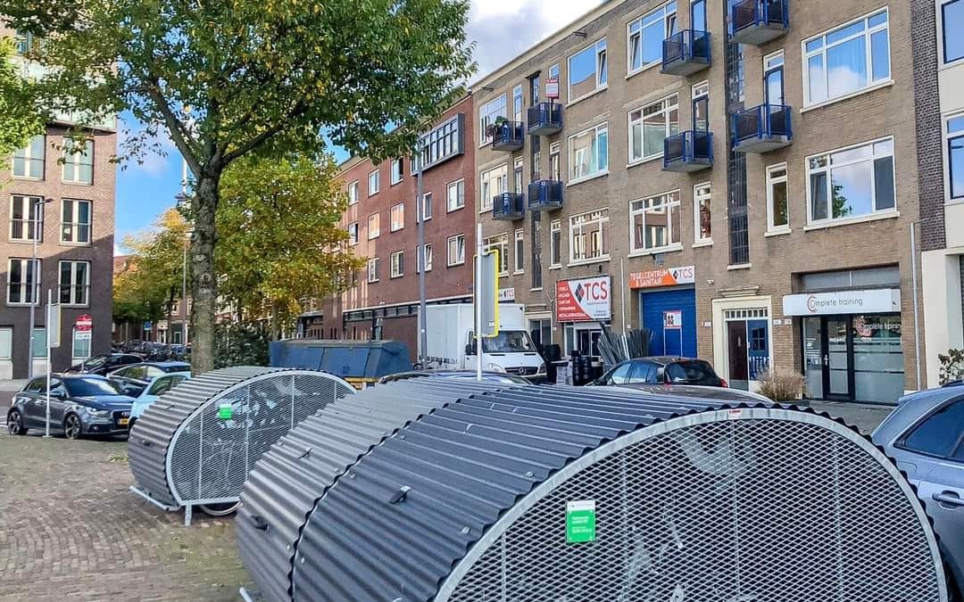 Nagyon beváltak az úgynevezett “bicikli dob” bringatárolók Rotterdamban!