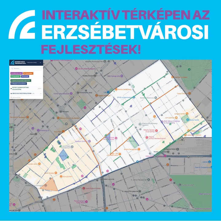 Egy térképen böngészhetők Erzsébetváros fejlesztései